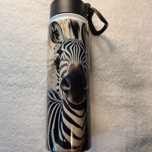 Black and White Striped Thermos for Dining